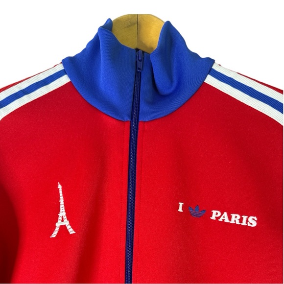 Adidas Retro Vintage '06 Paris Red Track Jacket Size Medium - Picture 2 of 10